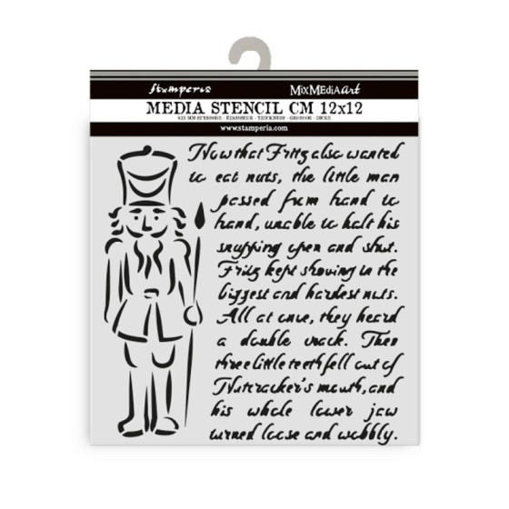 Stencil 12x12 Stamperia Alice in Christmas Soldiers
