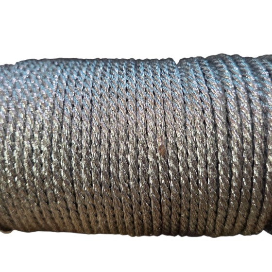 Cordón Metalizado Plata  4 mm*