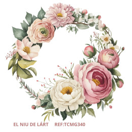 Transfer DTF Corona de Flores G340
