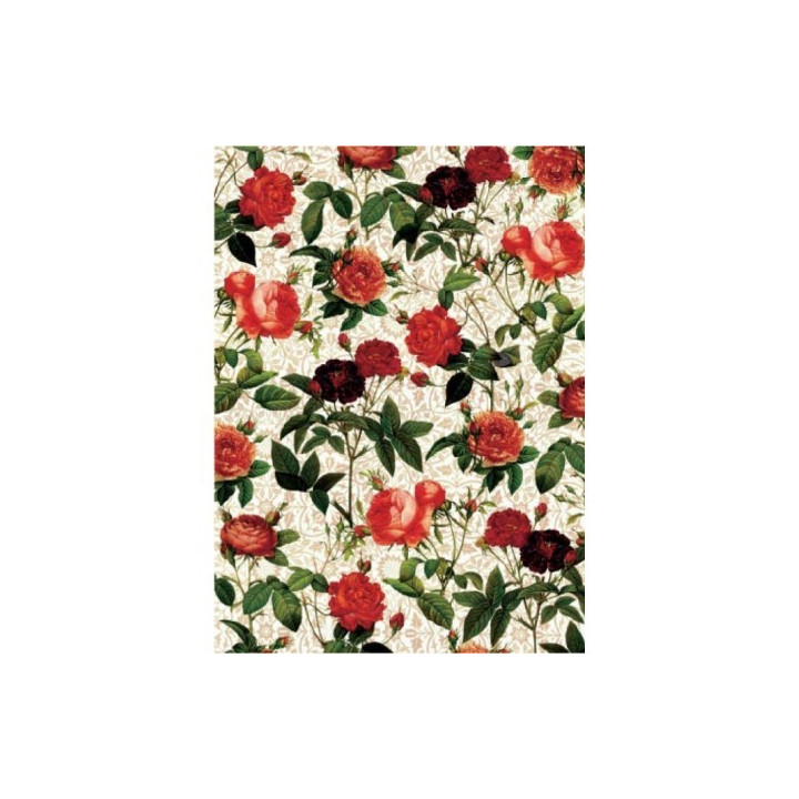 Papel De Arroz 051 FONDO ROSAS ROJAS