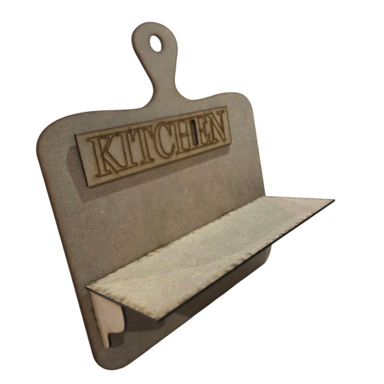 Soporte Tabla de Cortar con Bandeja y Texto Kitchen 30 Cm
