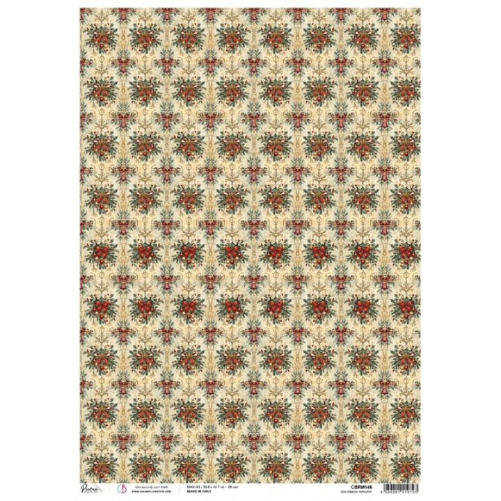 Rice Paper A3 Red Ribbon Tapestry
