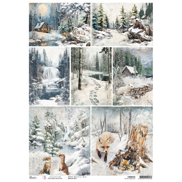 Rice Paper A3 Winter Landscapes