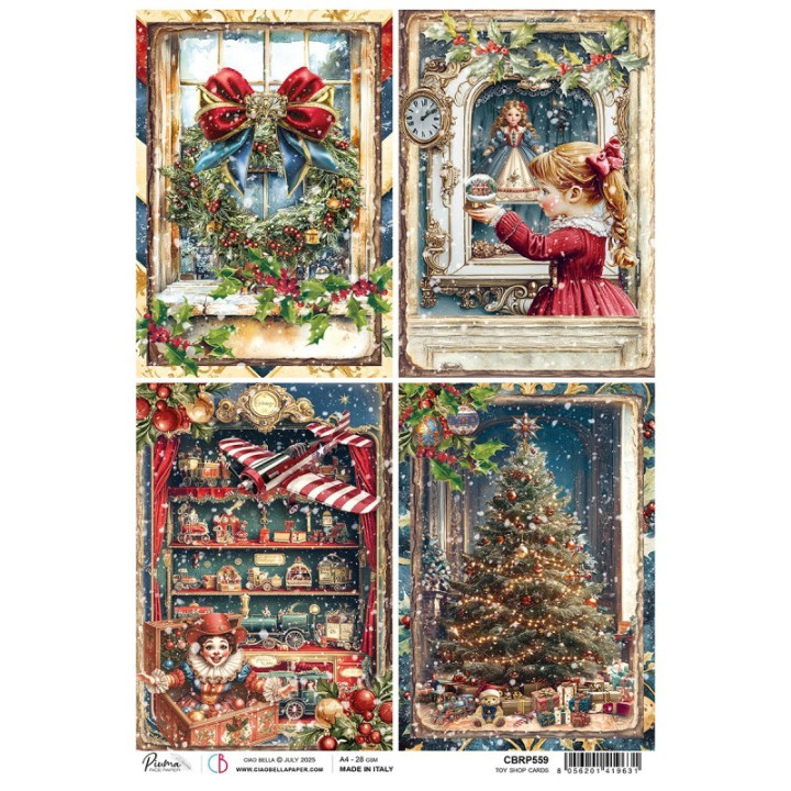 Rice Paper A4 Toy Shop Cards