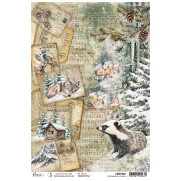Rice Paper A4 Postcard in the Snow
