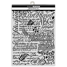 Stencil Stamperia Din A-3 Writings