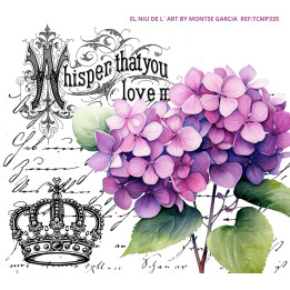 Transfer Flor Hortensia DTF