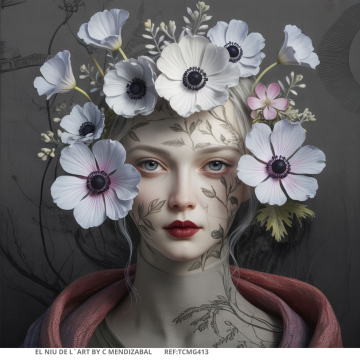 Transfer Mujer con Flores