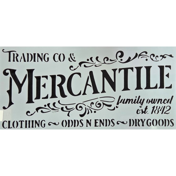 Stencil 20X10 MERCANTILE