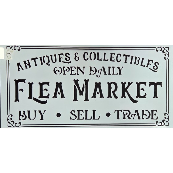 Stencil 20X10 FLEA MARKET