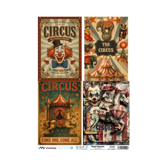Papel de Arroz Soft A3 30x41cm CIRCO