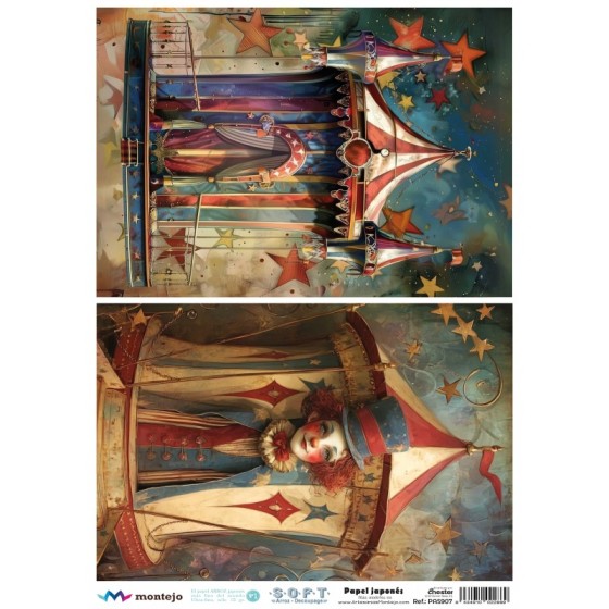 Papel de Arroz Soft A3 30x41cm CIRCO.*