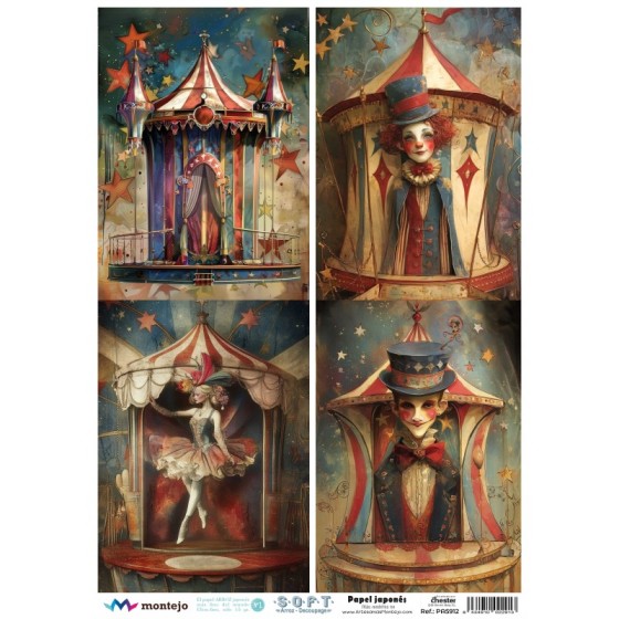 Papel de Arroz Soft A3 30x41cm CIRCO
