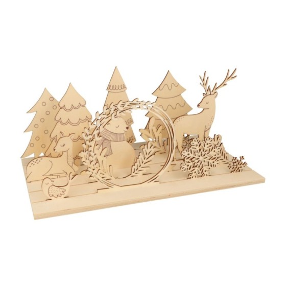 Decoraciones Ciervos Adviento 34.5×21.5cm