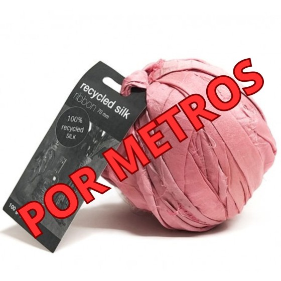 Cinta seda reciclada ROSA...