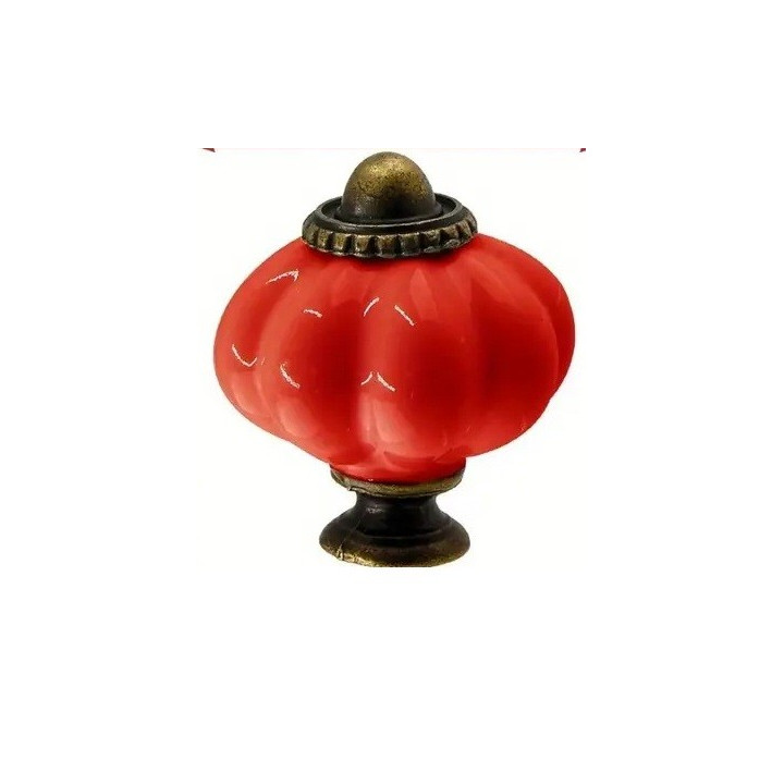 Pomo de porcellana VERMELL