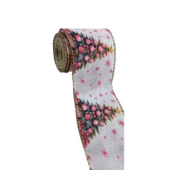 Rollo de cinta NAVIDEÑA ROSA