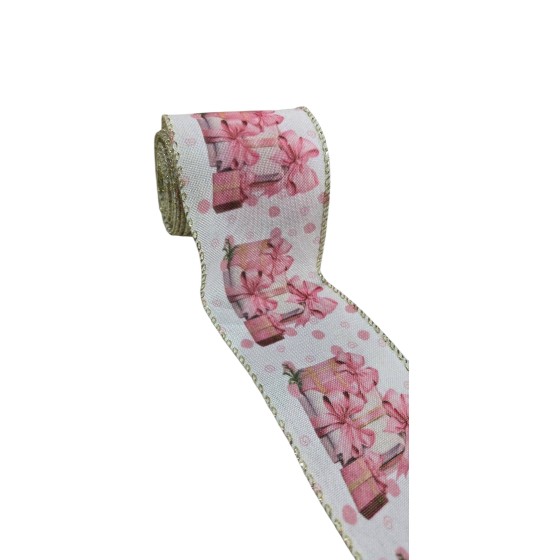Rollo de cinta NAVIDEÑA ROSA