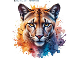 Transfer Tigre con Fondo de Colores DTF
