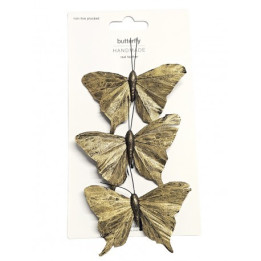BUTTERFLY feather 10x6cmdeco 3pcs