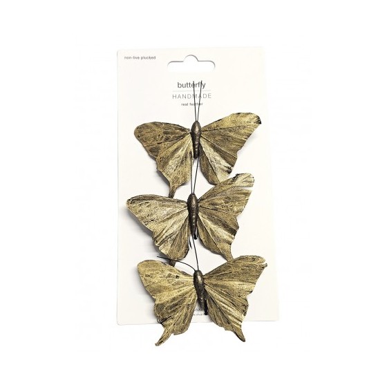 BUTTERFLY feather 10x6cmdeco 3pcs