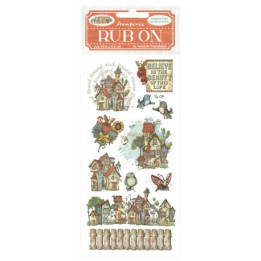 Rub-on Stamperia 10.16x21.6 cms. Furry Friends houses***