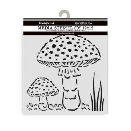 Stencil 12x12 Stamperia Whispering woods mushrooms