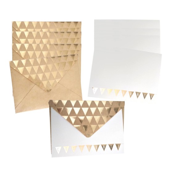 Tarjetas + sobres banderines