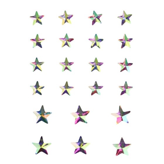 Pegatinas de diamantes de imitacion acrilicos. Estrella