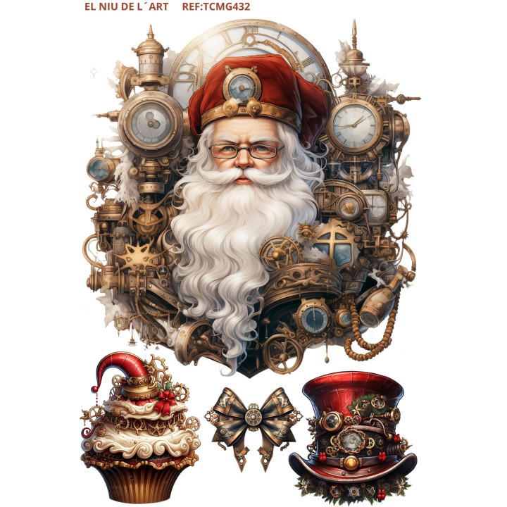 Transfer DTF Santa Steampunk G432