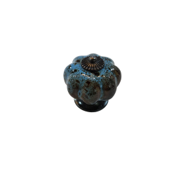 Puxador Porcelana Jaspeado AZUL E CASTANHO