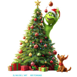 Transfer DTF Grinch com Árvore de Natal