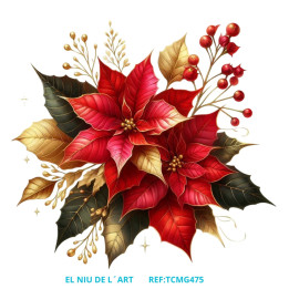 Transfer DTF Flor Navidad
