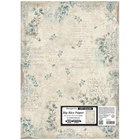 Papel de Arroz Stamperia 50x70 cms. Leaves Pattern