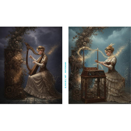 Transfer DTF Mulher Steampunk