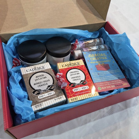 CAJA ROJA CRAQUELADOS