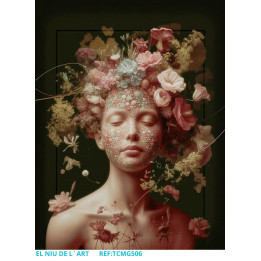 Transfer DTF Mujer con Flores