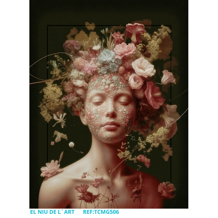 Transfer DTF Dona amb flors
