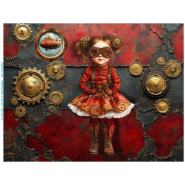 Transfer DTF Niña Steampunk