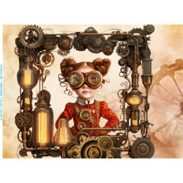 Transfer DTF Niña Steampunk