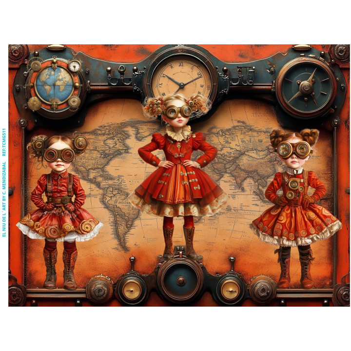 Transfer DTF Niña Steampunk G511