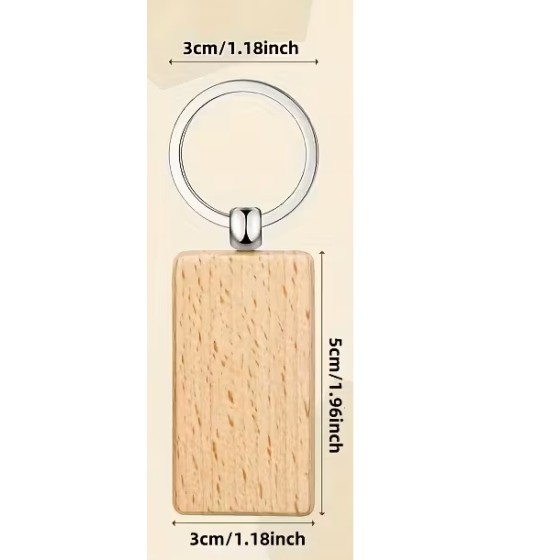 LLAVERO DE MADERA NATURAL