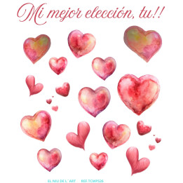 Transfer Corazones DTF