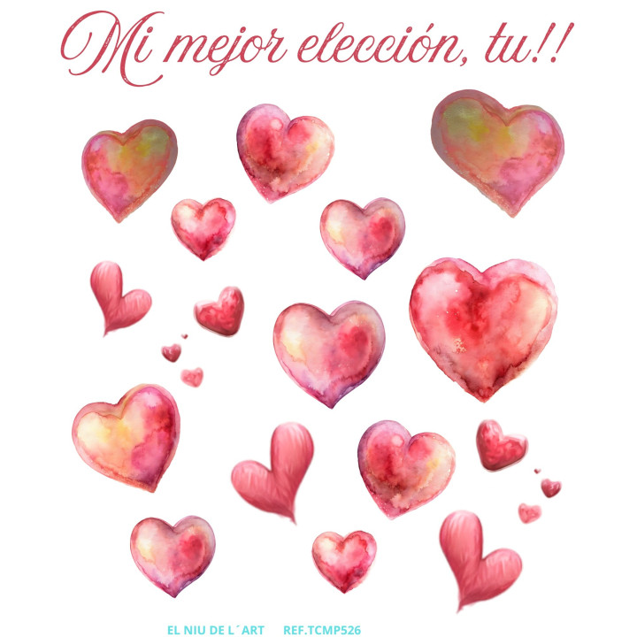Transfer Corazones DTF