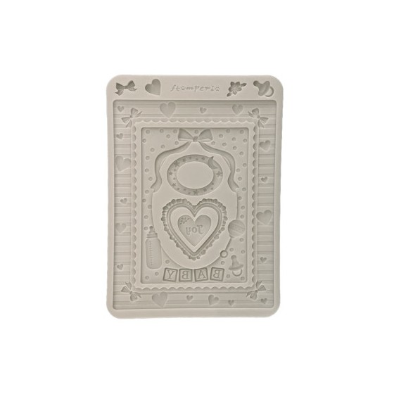 Stamperia Silicone mold A5 Baby Marcos y Corazones