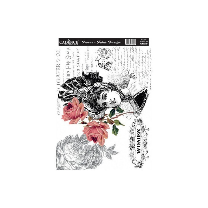 FT004 Transfer Para TEJIDOS Women Rosas