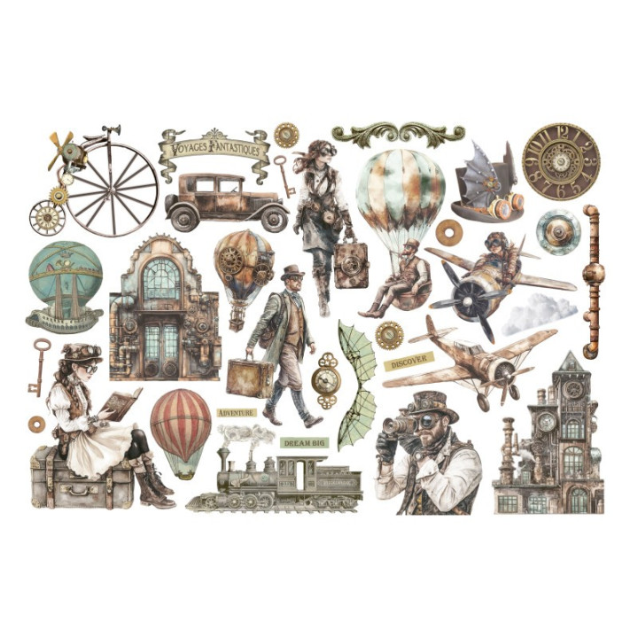 Ephemera Stamperia Voyages Fantastiques