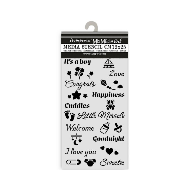 Stencil 12x25 Stamperia Baby citas