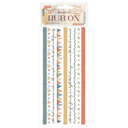 Rub-on Stamperia 10.16x21.6 cms. Family Stripes***