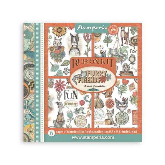 copy of Rub-on Stamperia 10.16x21.6 cms. precious rayas